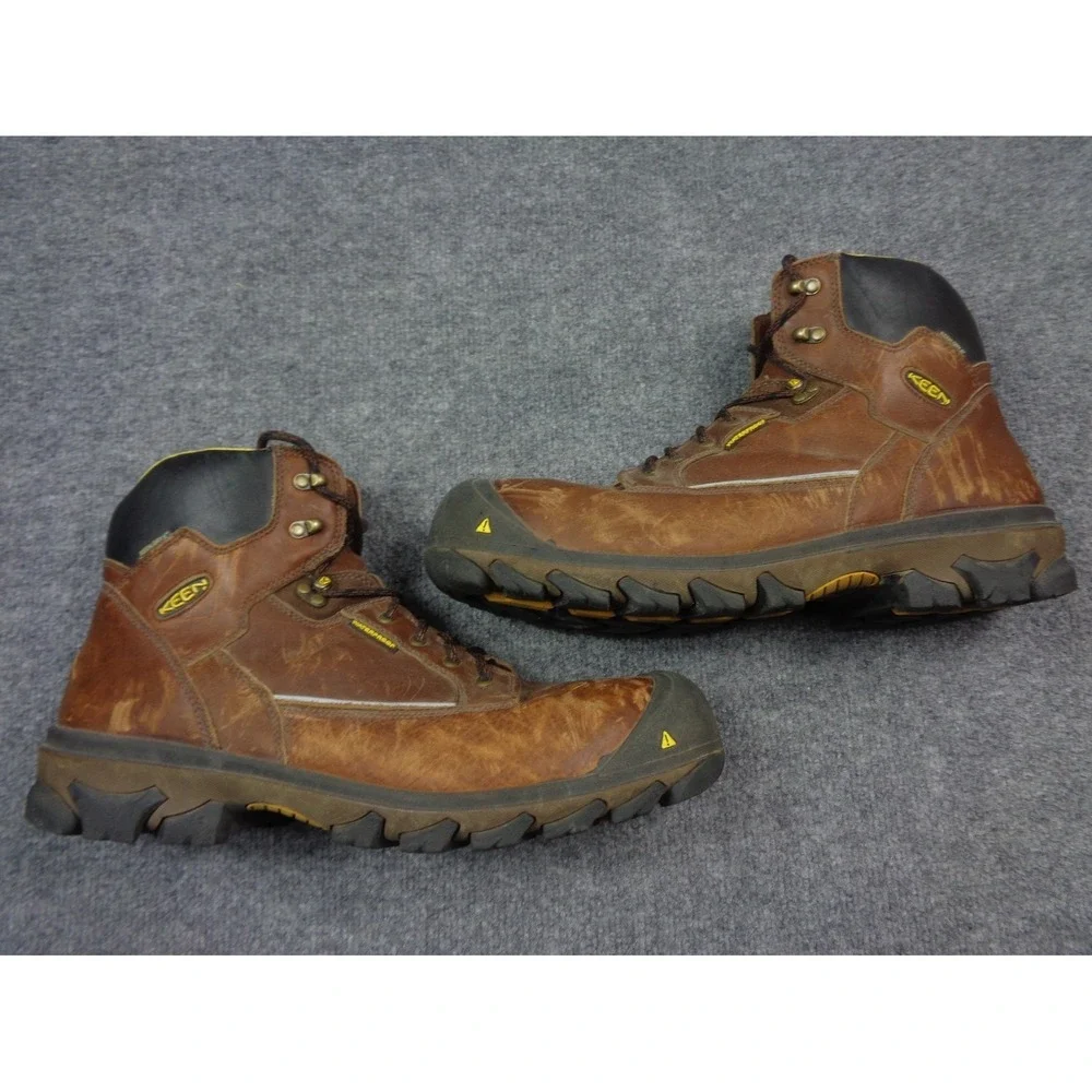 KEEN Utility Boots Men 15 Brown Portland 6 inch Waterproof Dark Earth